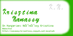 krisztina nanassy business card